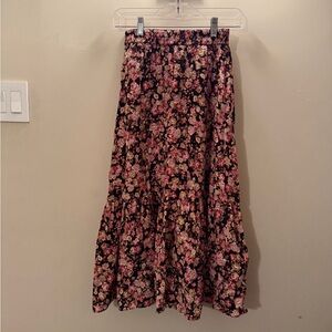 Floral Print Maxi Skirt